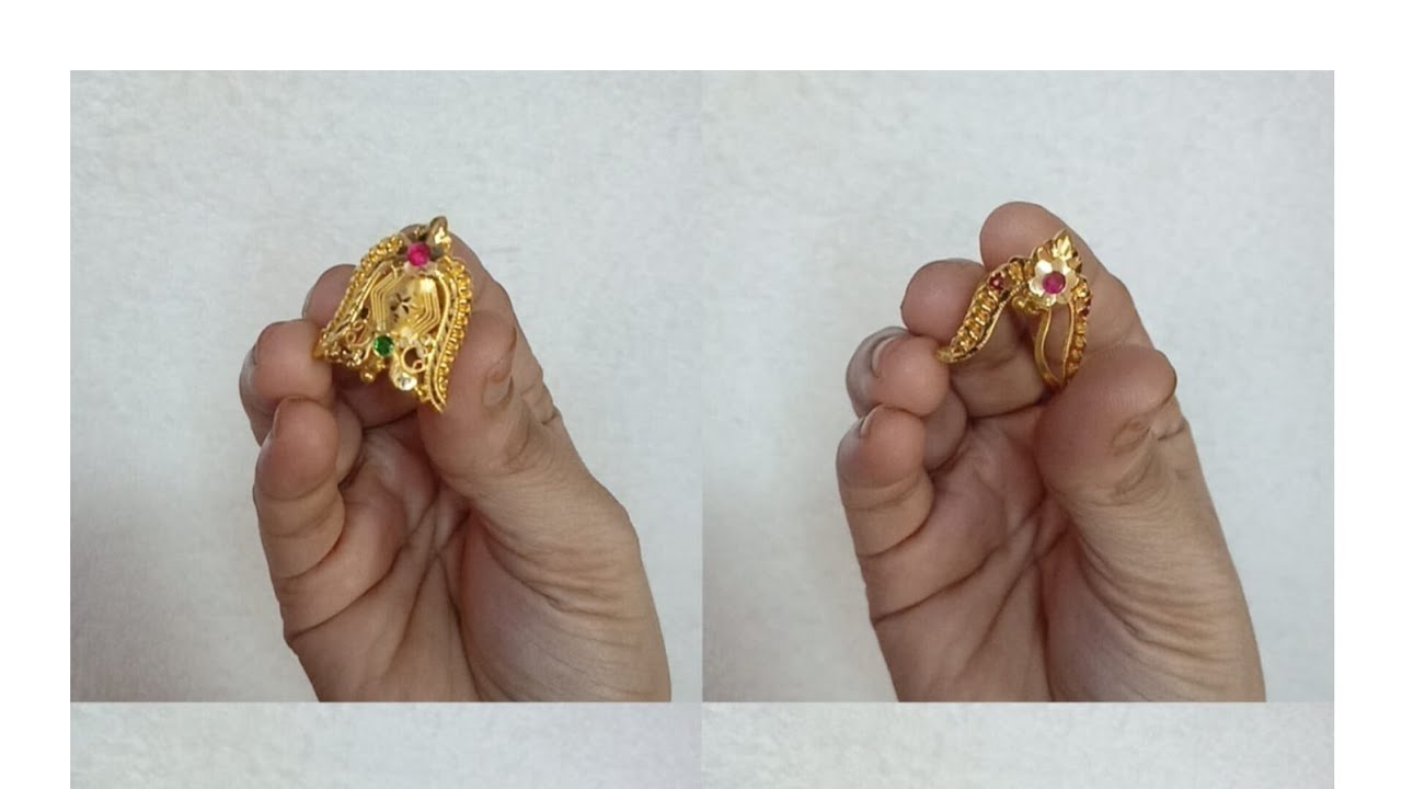 Female Golden 4gm Spiral Gold Ring at Rs 5000 in Mangalagiri | ID:  24100393530